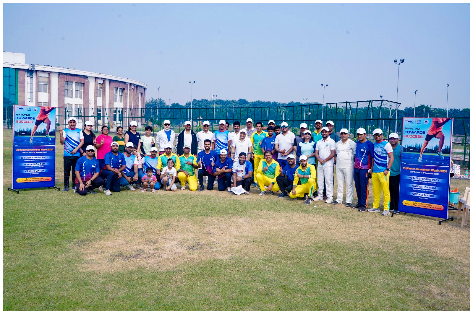 Glimpses of Various sports activities like 100 m sprint race, walkathon and cricket tournament organised at NHSRCL corporate office